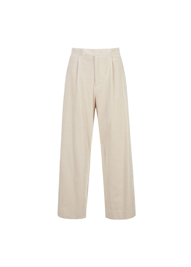 SIDE ADJUSTABLE TWO PLEATED TROUSERS